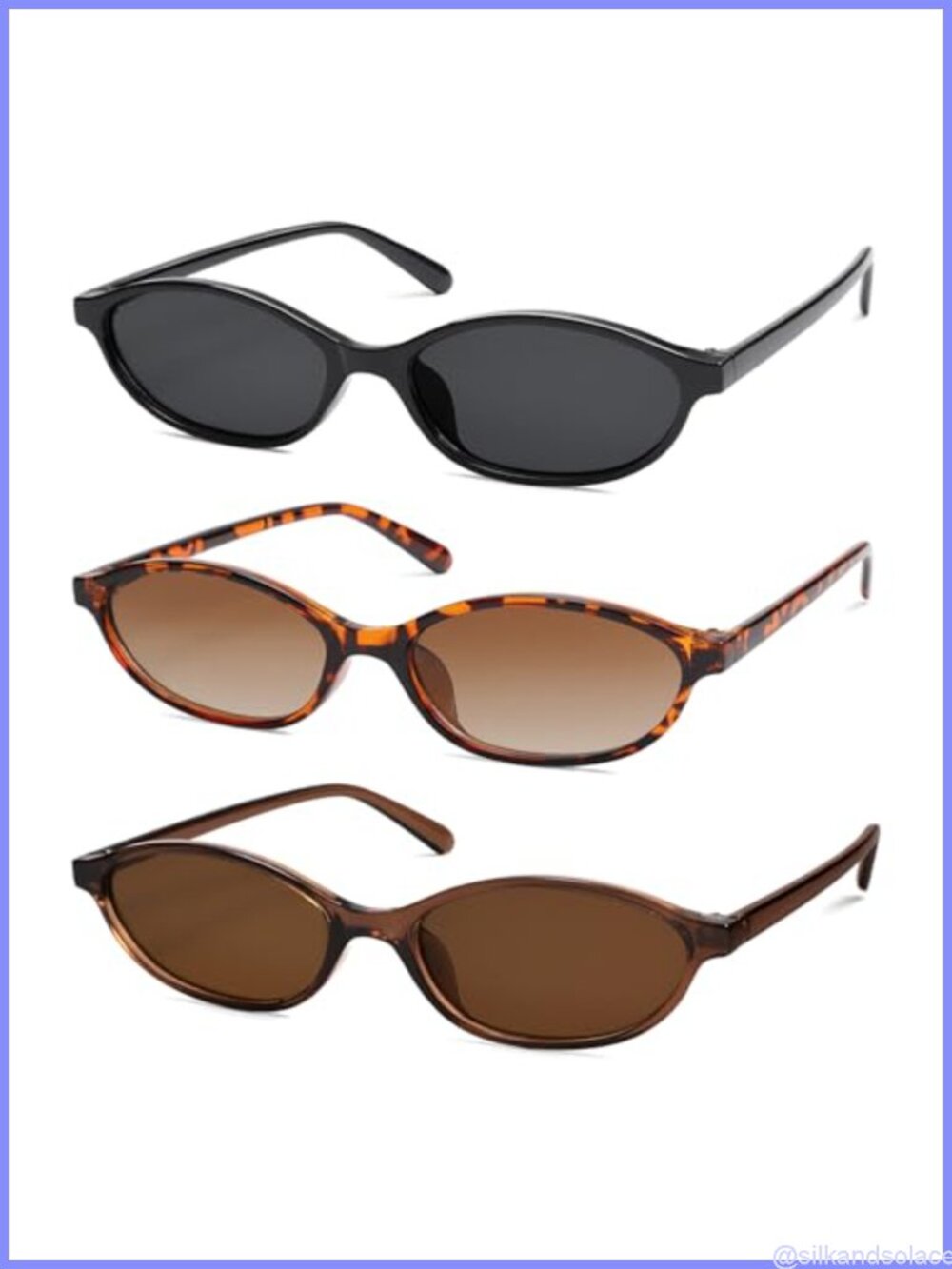 Retro Oval Cat Eye Sunglasses for Women Y2K Trendy Full Frame Wrap Around UV